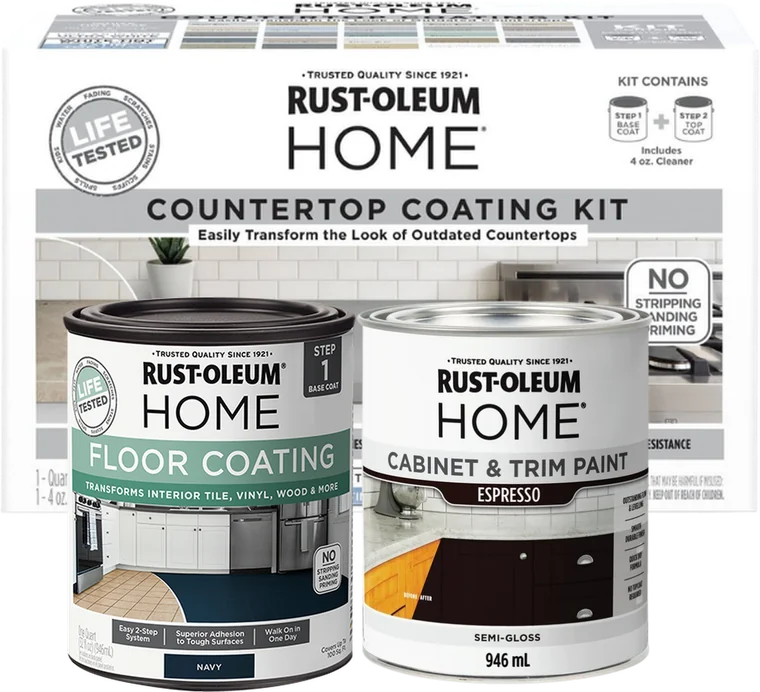 Rust-Oleum HOME Countertop Coating Kit, Floor Coating and Cabinet & Trim Paint