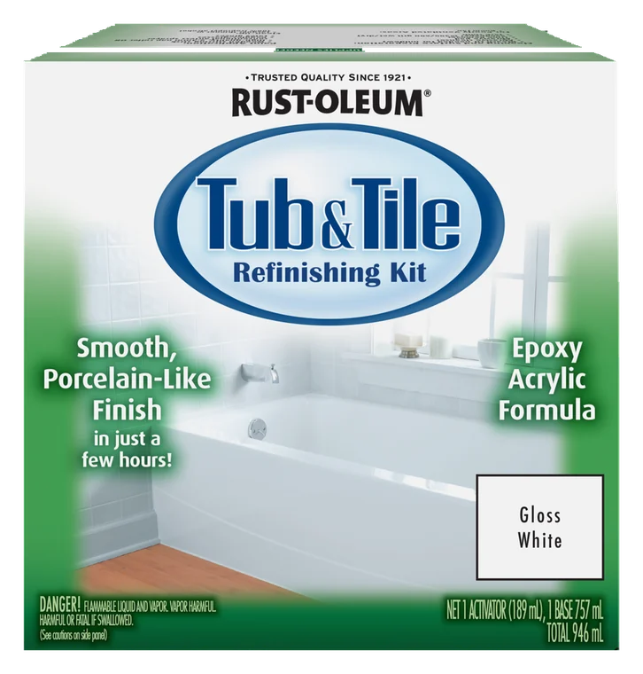 Rust-Oleum Tub & Tile Refinishing Kit, Gloss White, 946mL